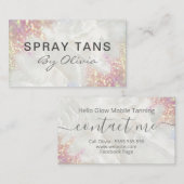Opal Glitter Spray Tanning Service Visitekaartje (Voorkant / Achterkant)
