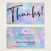 Opal Gold-klant - coupon code invoegen Visitekaartje (Voorkant /achterkant)