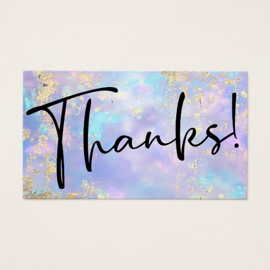 Opal Gold-klant - coupon code invoegen Visitekaartje (Voorkant)