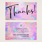 Opal Gold-klant - coupon code invoegen Visitekaartje (Voorkant /achterkant)