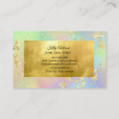 Opal goudtexturen marmer visitekaartje (Achterkant)