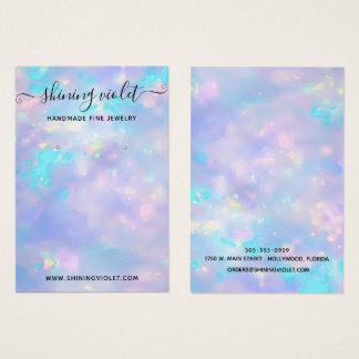 Opal holographic Earning & Ketting Display Visitekaartje