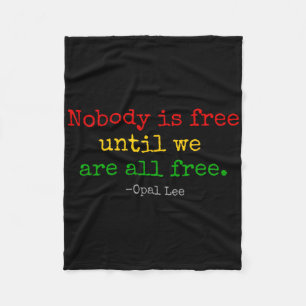 Opal Lee Juneteenth 1865 Black Independence Emanci Fleece Deken