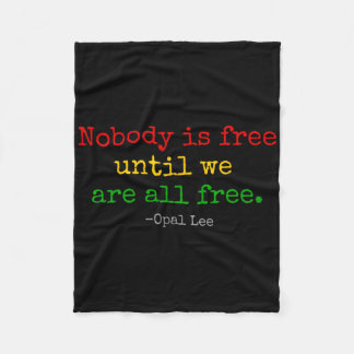 Opal Lee Juneteenth 1865 Black Independence Emanci Fleece Deken