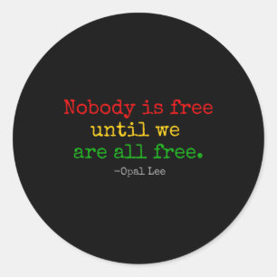 Opal Lee Juneteenth 1865 Black Independence Emanci Ronde Sticker
