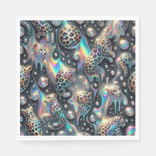 Opal Luipaardprint Luxe Servetten (Voorkant)