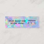 opal Merci mini carte de visite (Dos)