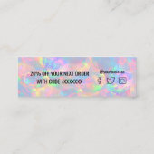 opal Merci mini carte de visite (Dos)