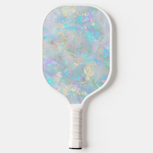 opal minerale faux glitter pickleball paddle (Achterkant)