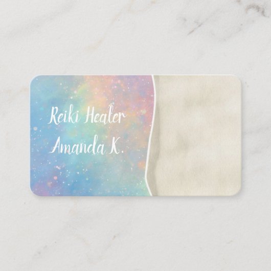 Opal pastel lightworker yoga Cartes de visite (Devant)