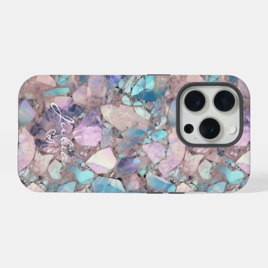 Opal Pierre Pastel Shimmer Texture Motif iPhone (Verso Horizontal)