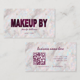 Opal Steen Aangepaste QR Code Make-up Kunstenaar E Visitekaartje