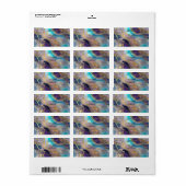 Opal Steen Achtergrond Cosmetica Dropper Fles Etiket (Full Sheet)