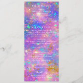 Opal Steen Witte Foto Bold Minimalistische Huwelij Programma (Achterkant)