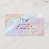 Opal Stone Elegant Luxe Script Naam Monogram Visitekaartje (Achterkant)