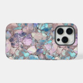 Opal Stone Pastel Shimmer Textuur Patroon iPhone iPhone Hoesje (Achterkant horizontaal)
