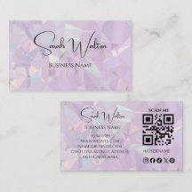 Opal Stone QR-code Zakelijke Kaart | Holografisch