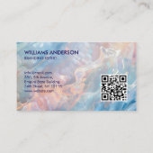 Opal Stone texture Logo QR Code Business Card Visitekaartje (Achterkant)