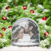 Opal Teal Keepsake Wedding Party Gift Sneeuwbol (Kerstmis)