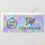 opal texture logo gift certificaat (Voorkant / Achterkant)