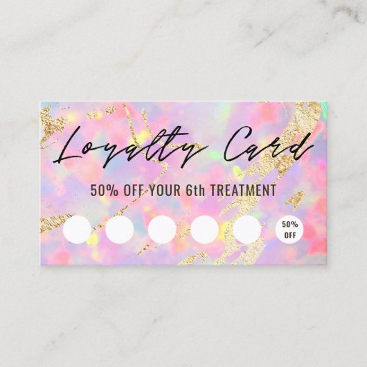 Opal Texture Loyalty Card Visitekaartje (Voorkant)