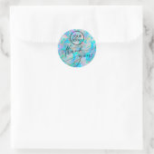 Opal textuur Dank u Classic ronde sticker (Tas)
