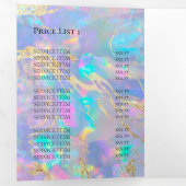 Opal Tri-Fold Brochure Drieluik Uitnodiging (Binnenzijde eerst)