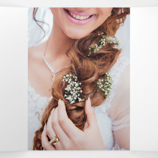 Opal Tri-Fold Brochure Drieluik Uitnodiging (Binnenkant midden)