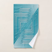 Opal Turquoise blanc (Serviette à main)