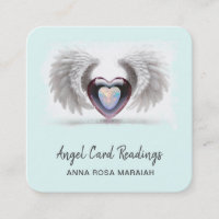 *~* Opal Twee Hart QR Engel Vleugels AP78 Aqua