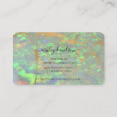 Opal vert et or moderne glam Cartes de visite (Dos)