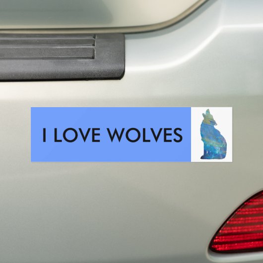 Opal Wolf Bumpersticker (Op auto)