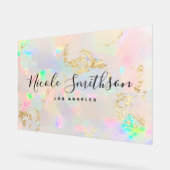 Opale achtergrond Faux folie aderen Acryl Bord (Hoek)