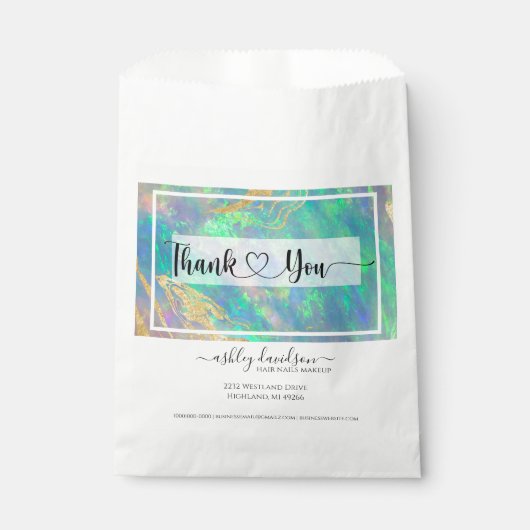 Opale bleue | Sacs cadeaux | Sacs d'achat papier (Devant)