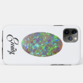 Opale iPhone case Gemstone Oval Cabochon (Achterkant (horizontaal))
