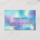 Opale moderne Eleganht, Carte de visite d'entrepri (Dos)