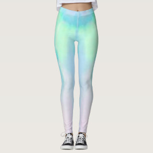 Opale roze en blauwe gemstone yoga werkout modern leggings