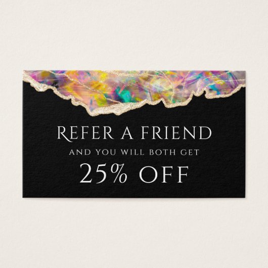 Opale sur la carte de référence noire (Devant)