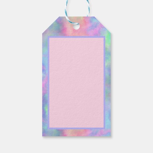 Opale waterverf splash : cadeaulabel (Achterkant)