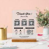 Opaque Clean Scan to pay 3 QR Codes Thank you  (Mariage)
