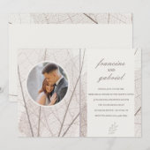 Opaque Leaves Photo Rehearsal Dinner Party Kaart (Voorkant / Achterkant)