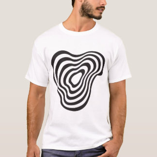 opart Abstracte lijnen vorm design T-shirt