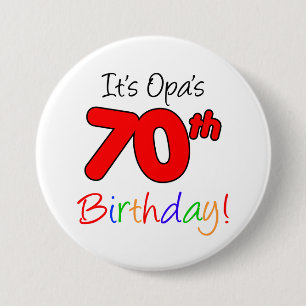 Opa's 70e verjaardag Duitse opa Button