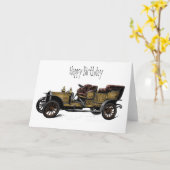 Opa's auto Happy Birthday Kaart (Gele Bloem)
