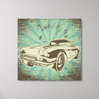 Opa's Car Canvas Afdruk