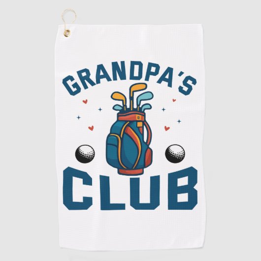 Opa's Golf Club Gift Grappig Golfhanddoek (Voorkant)