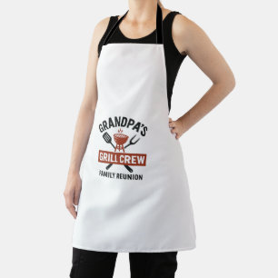 Opa's Grill Crew Familie BBQ Reünie T-shirt Schort