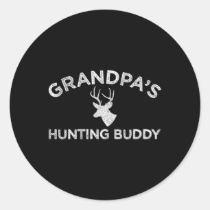 Opa's Hunting Buddy Fun Deer Hunting Ronde Sticker