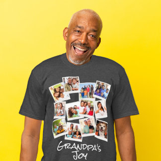 Opa's Joy Photo Lijst Collage Modern Trendy T-shirt