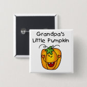 Opa's kleine pompoenoverhemden en cadeautjes vierkante button 5,1 cm (Voorkant /achterkant)